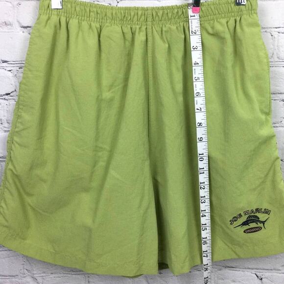 Joe Marlin Unwind Men's Embroidered Flap Pocket Green Lined Swim Trunk Size L - Picture 12 of 13